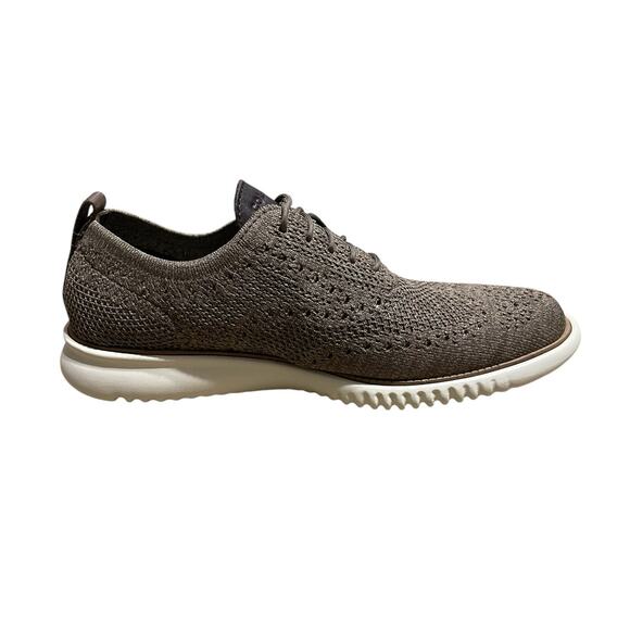 Cole Haan Men's 2.ZERØGRAND Stitchlite Oxfords Chocolate Truffle Ivory 9.5 NEW - Picture 1 of 11